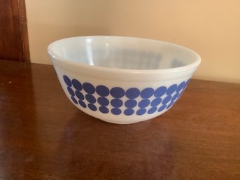 Pyrex Blue Spotted Mixing Bowl