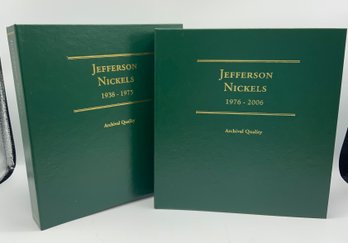 2 Books Of Jefferson Nickels ~ Partially Full ~ (D)