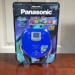 Bright Blue Panasonic SL-CT470 Portable CD Player - NEVER OPENED - Still In Blister Pack - Very Cool Item