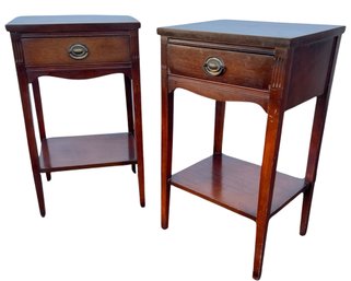 Pair Of Mahogany Night Stands With Drawer