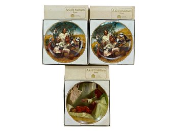 'Bring To Me The Children'  And 'The Healer' Collector Plates Designed By Alton S Tobey - Set Of 3
