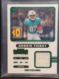 2022 Panini Contenders Rookie Ticket Erik Ezukanma Jersey Relic Card - K