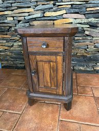 Vintage Wooden Side Table Cabinet