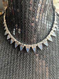 Jessica Simpson Enamel Crown Point Necklace
