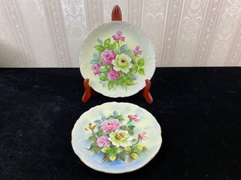 Vintage Norcrest Floral Plates Porcelain