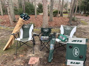 Instant Tailgater Set! Jets Chairs, Umbrella, Canopy & Lots More!