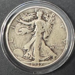 1937-S Walking Liberty Silver Half Dollar