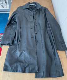 Trek Men Black Leather Jacket Size Large