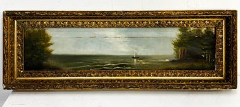 An Early 19th Century Oil On Canvas, Nautical Scene, AS IS