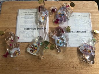 6 Winnie The Pooh Ornaments/Bradford Editions 2004