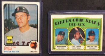 1972 & 1973 Topps Carlton Fisk Rookie Cards