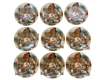 'The Pilgrim Of Peace' Tribute To Pope John VI Ghent Collector Plate Set Of 9  - Limited Edition