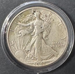 1941 Walking Liberty Silver Half Dollar