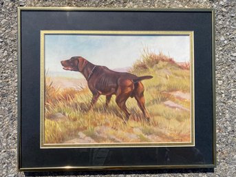 Roberto Lemmi, Chocolate Labrador Retreiver, Framed Hunt Print