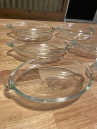 Vintage Pyrex 328 1-cup Clear Glass Oval Individual Casserole Dishes