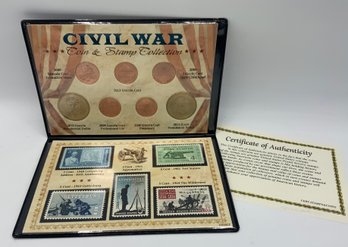 Civil War Coin & Stamp Collection ~ Coins 2009 & Stamps ~ Certificate Of Authenticity (D)