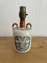 Antique, The Greybeard Heather Dew Scotch Whiskey Jug Made In Scotland Lamp