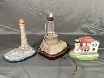 Historic American And International Lighthouses The Danbury Mint Excellent Condition