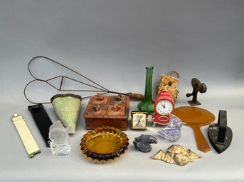 Table Lot Of Antiques And Decorative Items