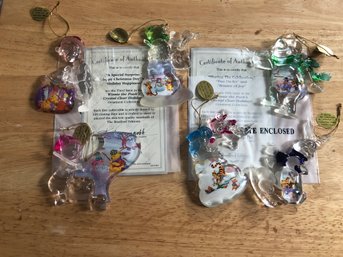 6 Winnie The Pooh Ornaments/Bradford Editions 2004