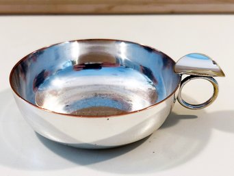 A Silver Plate On Copper Serving Cup