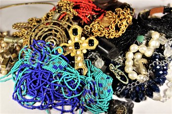 Large Lot Of Costume Jewelry Wearable, Very Little 'as/is'