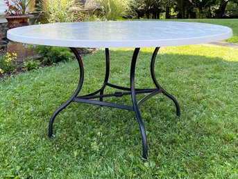 A Large Vintage 54' Outdoor Dining Table By Molla - Recently Redone!