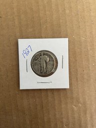 Beautiful 1927 Standing Liberty Quarter, Silver Coin
