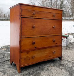 An Early 19th Century Pine Chest Of Drawers