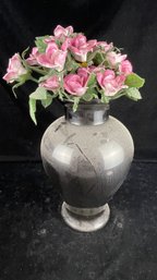 Faux Rose Vase