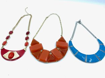 Trio Of Fashion Bib Necklaces