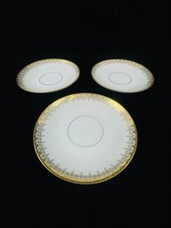 Vintage C.1900 D&C France Limoges Higgins & Seiter NY Saucers - Set Of 3