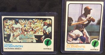 1973 Topps Roberto Clemente & Frank Robinson Cards