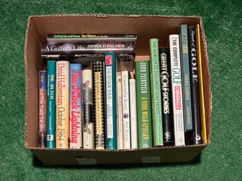 Box Lot: A Great Assortment Of Books On Golf