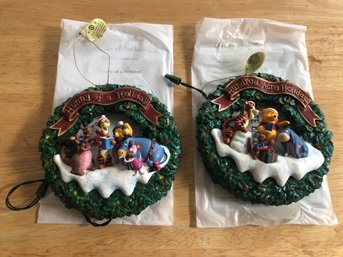 2 Bradford Editions Illuminated Ornaments/winnie The Pooh