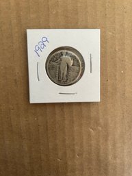Beautiful 1929 Standing Liberty Quarter, Silver Coin