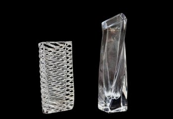 Kosta Boda Vase  And Rogaska Crystal  Vase