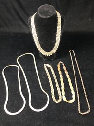 Set Of Metal Chain Necklaces