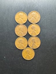 7 Wheat Pennies 1930, 1934, 1935, 1936, 1937, 1938, 1939