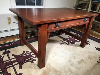 Gorgeous STICKLEY / GUSTAV Collection / Arts & Crafts  Mission Oak Library Table  Desk - Amazing Condition