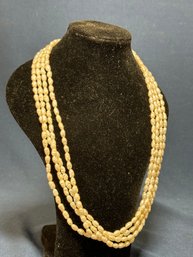 Vintage 4 Strand Pearl Necklace With 14k Gold Clasp