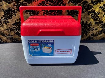 Classic Red & White Rubbermaid Cooler