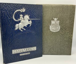 2 Antique Yearbooks ~ William Hall High School 1937 & Virginia Intermont College 1937-1938 (D)