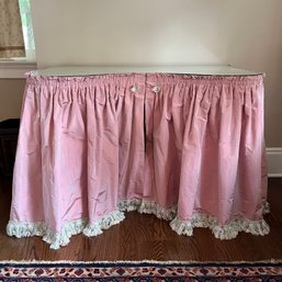 A 1950s Vanity Table And Bench - Silk Taffeta Removable Skirt