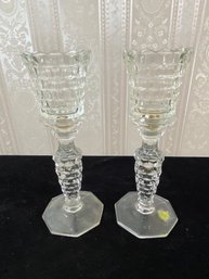 Vintage Glass Votive Candle Holders