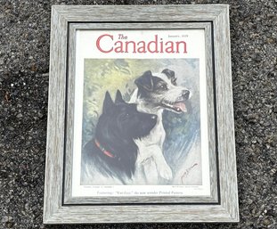 A Vintage 1929 Canadian Magazine Cover - Framed Dog Art