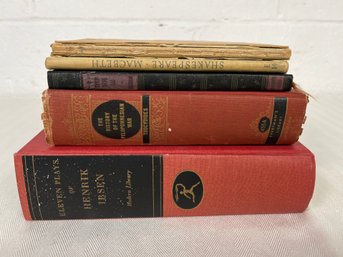 6 Piece Lot Of Vintage Books- Henrik Ibsin, Shakespeare, Saroyan Plus
