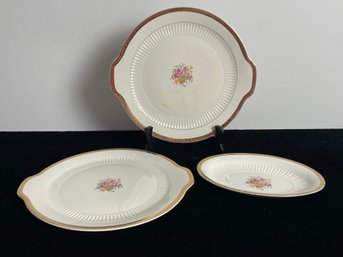 Set Of Vintage Fine China Serving Plates