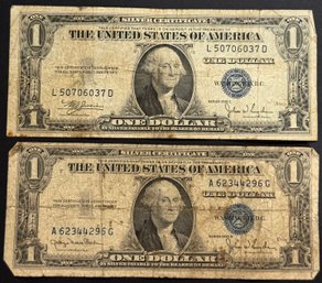 2 $1 Silver Certificates 1935-C, 1935-D