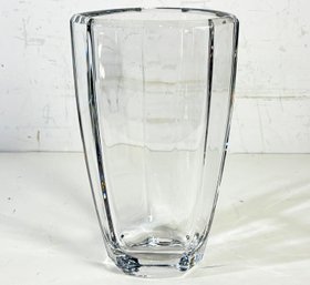 A Large Modern Crystal Vase By Tiffany & Co